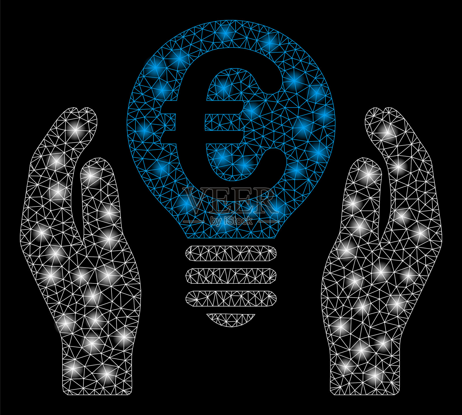 耀斑网网欧元专利护理用耀斑插画图片素材