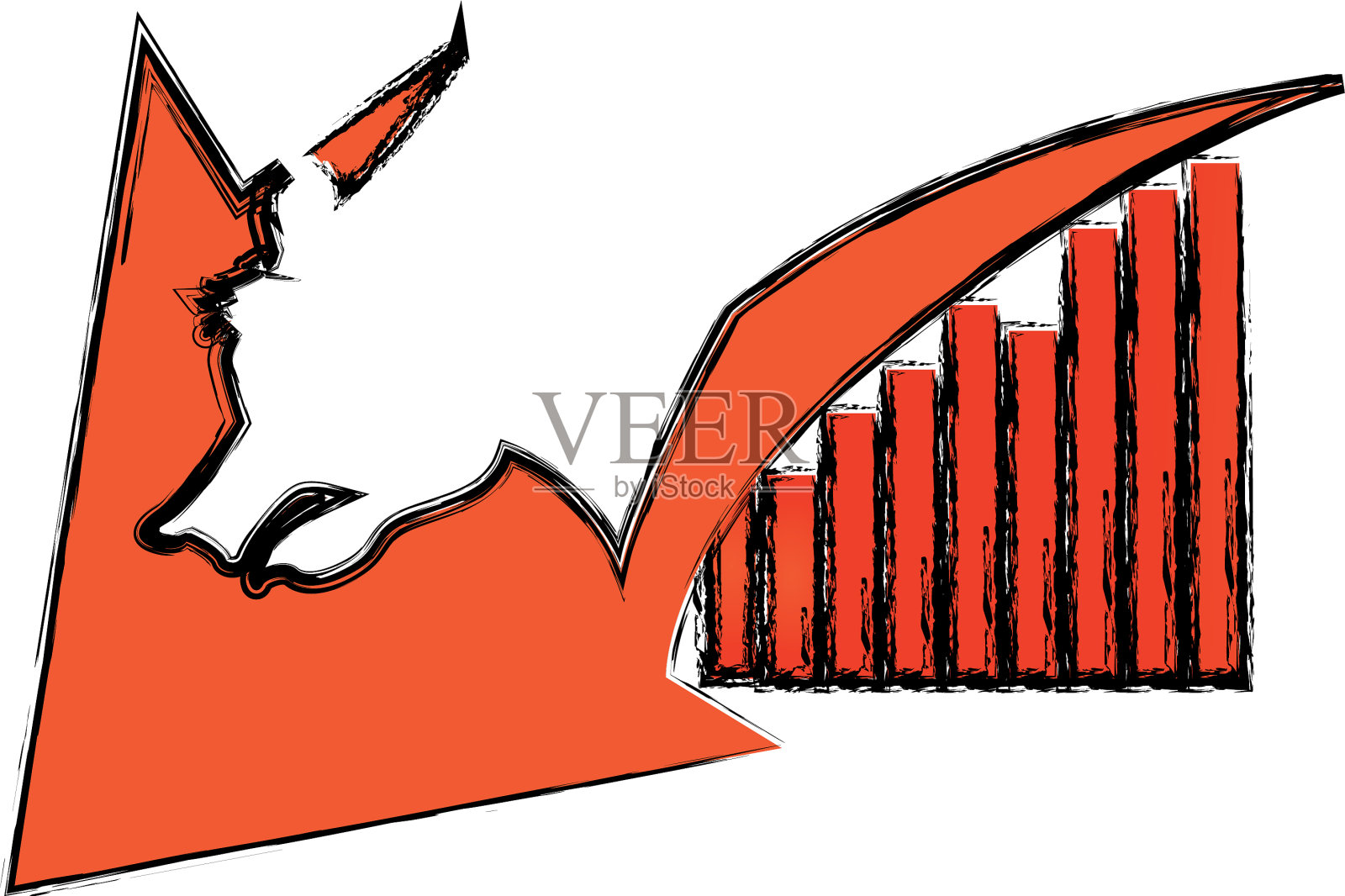 股票市场熊市符号设计元素图片