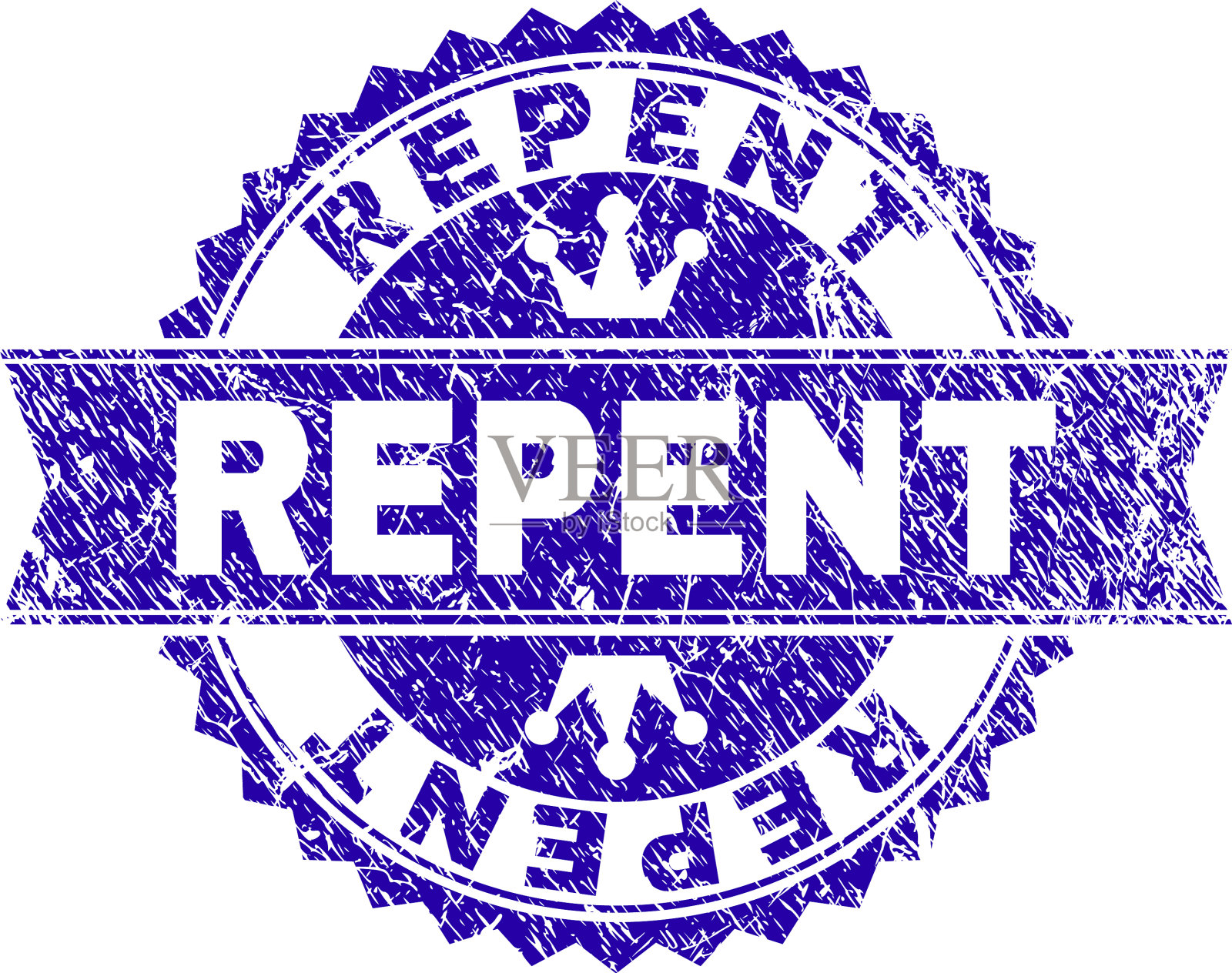 用缎带刮的纹理忏悔邮票印章插画图片素材