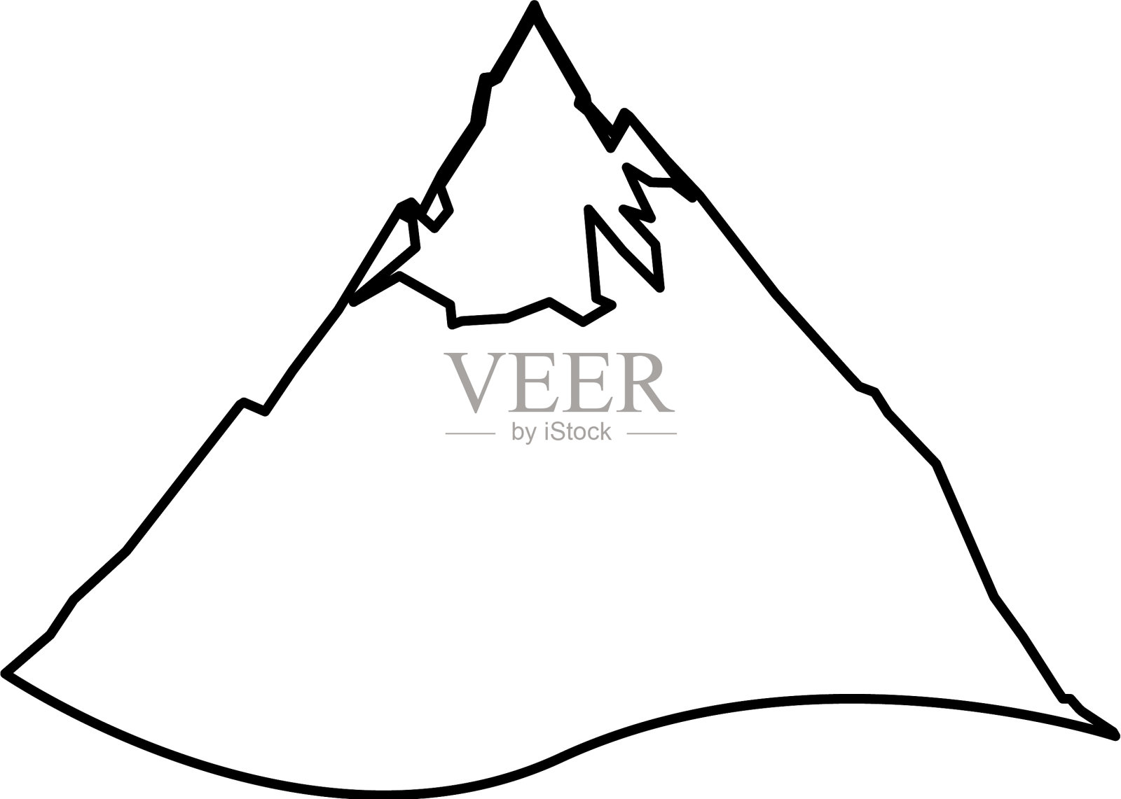 山峰孤立设计元素图片