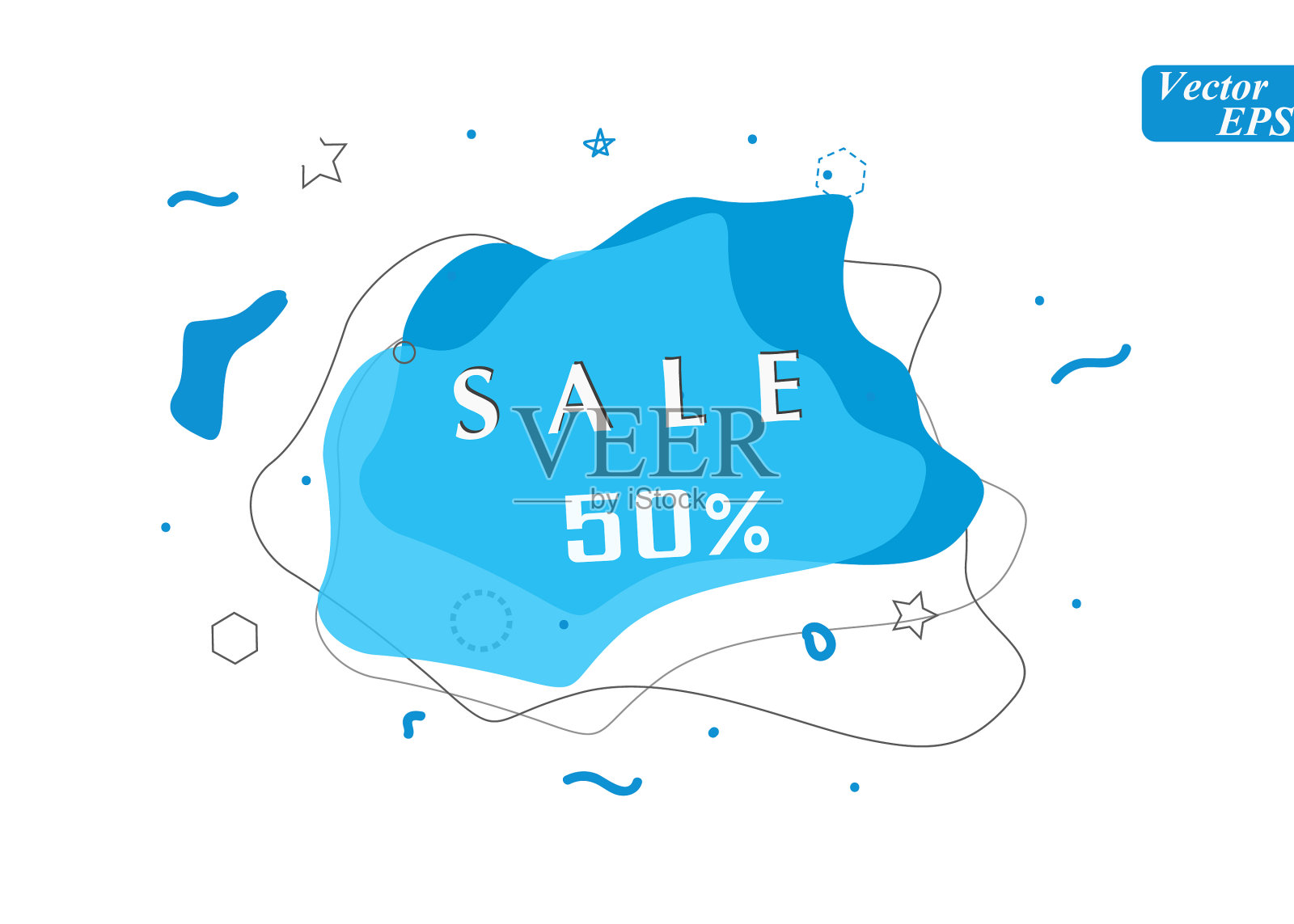 现代抽象旗帜平面几何插画图片素材