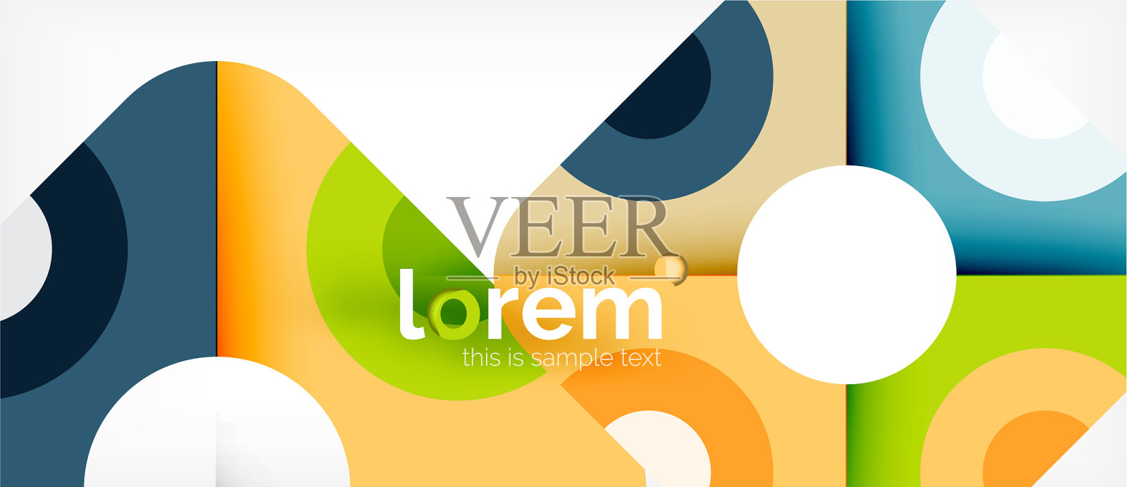 抽象圆形元素构成背景插画图片素材