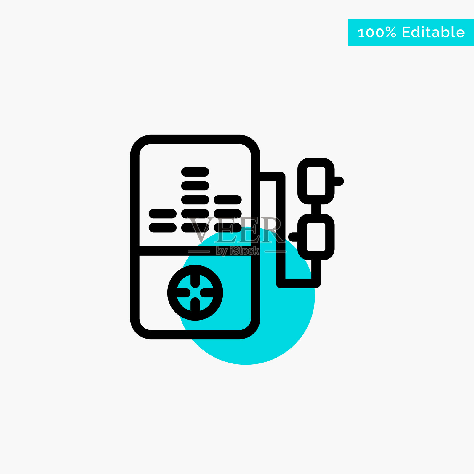 音乐mp3播放教育绿松石突出插画图片素材