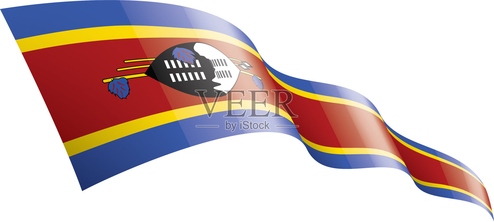 斯威士兰国旗上有白色设计元素图片