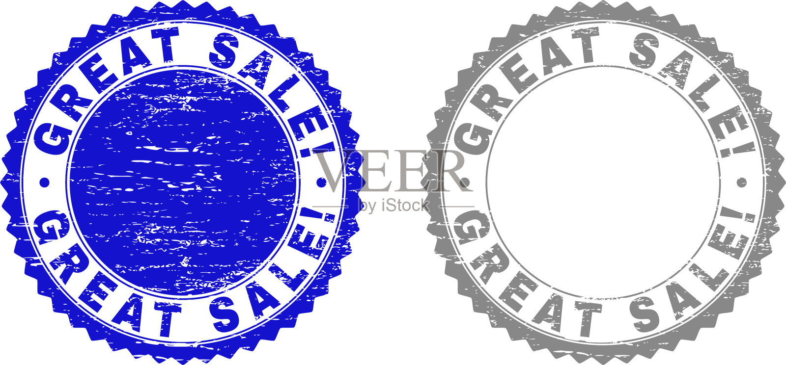 Grunge伟大的销售感叹号纹理邮票印章设计元素图片