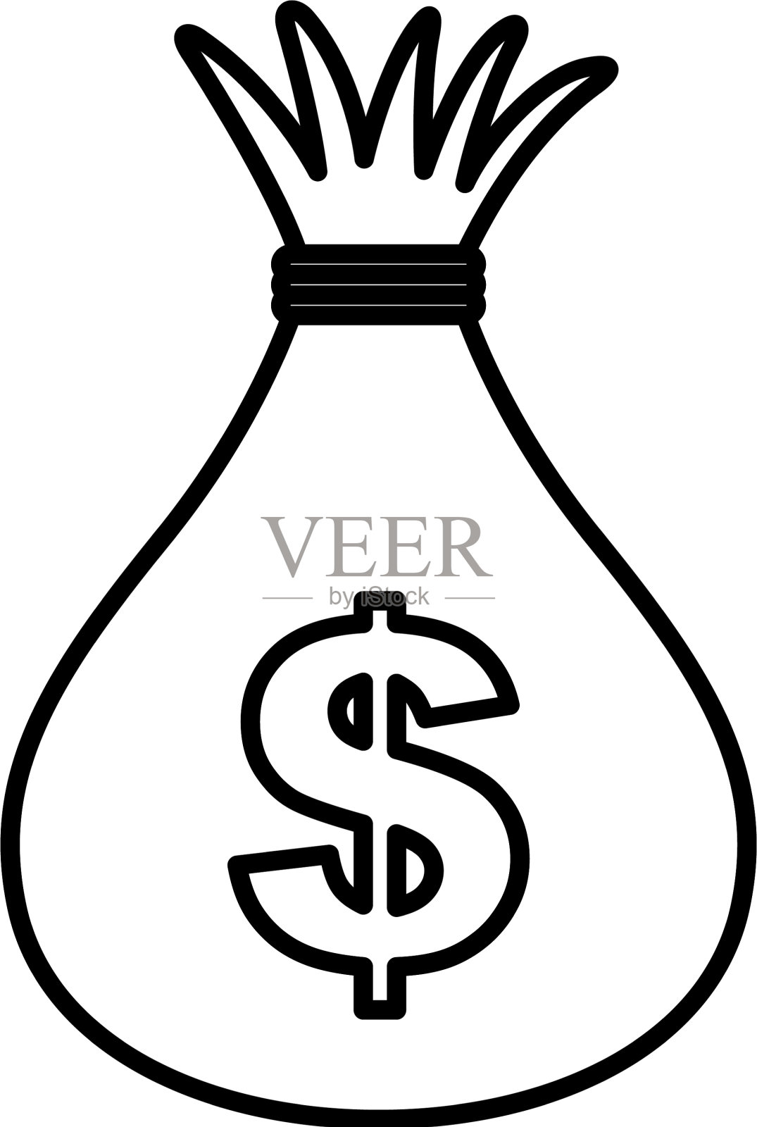 钱袋现金货币银行孤立形象设计元素图片