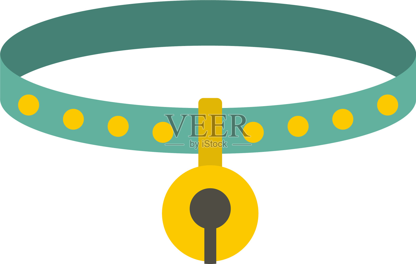 猫领图标隔离插画图片素材