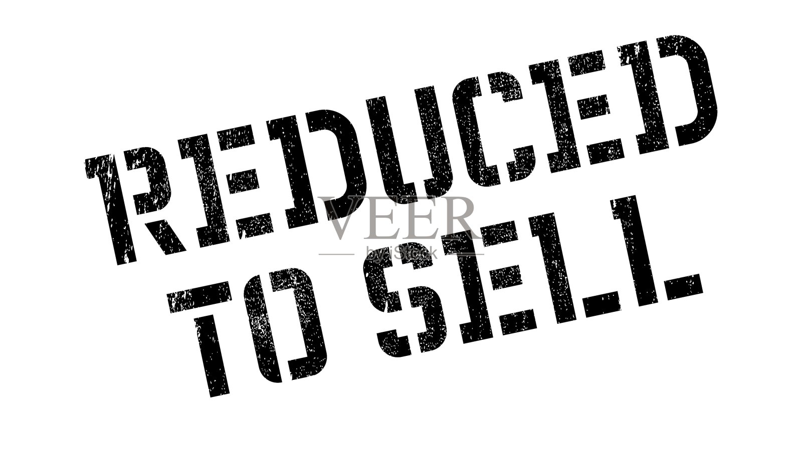 减少销售橡皮图章设计元素图片