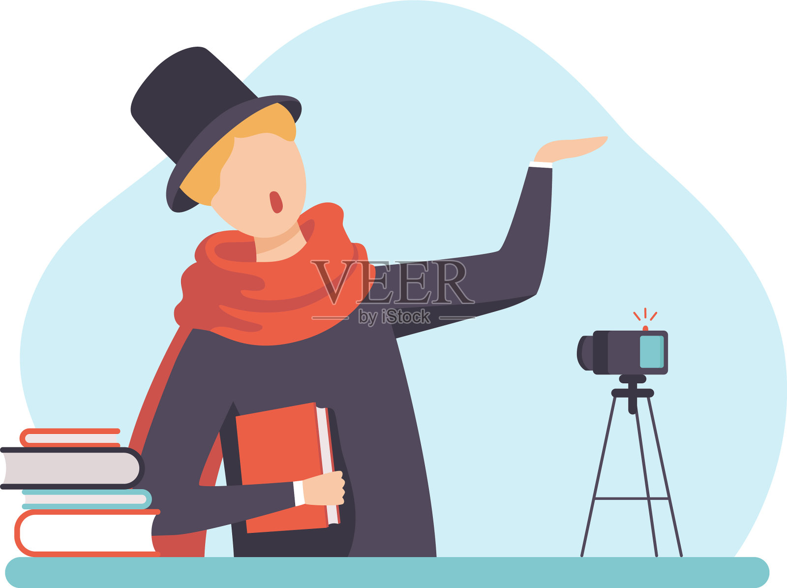 男诗人读他的诗，男博主创作设计元素图片