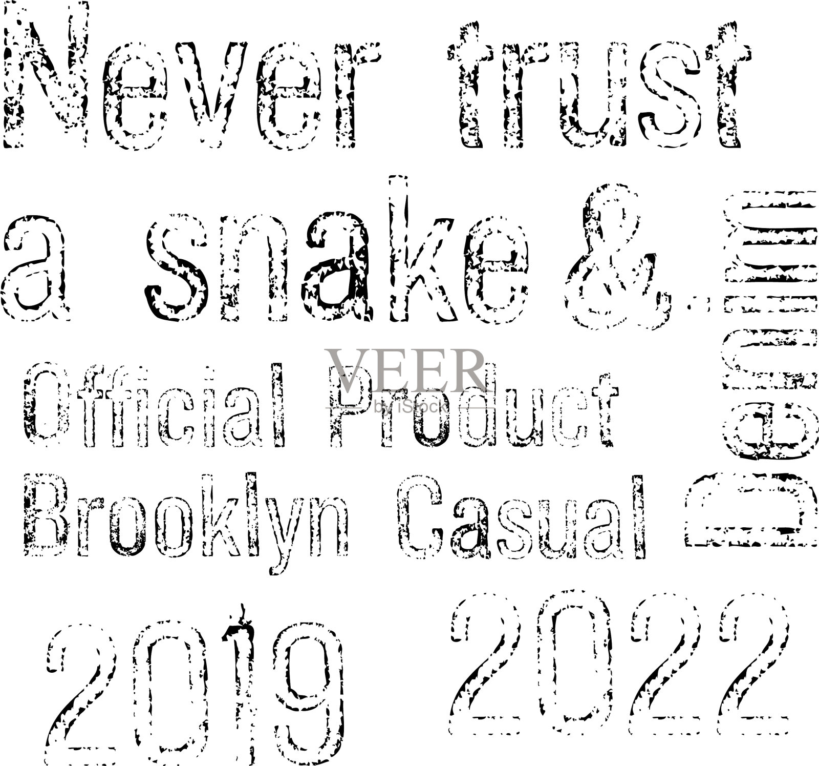 牛仔标签排版元素插画图片素材