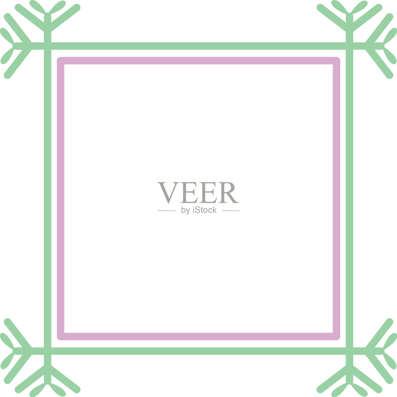 方框装饰波西米亚风格设计元素图片