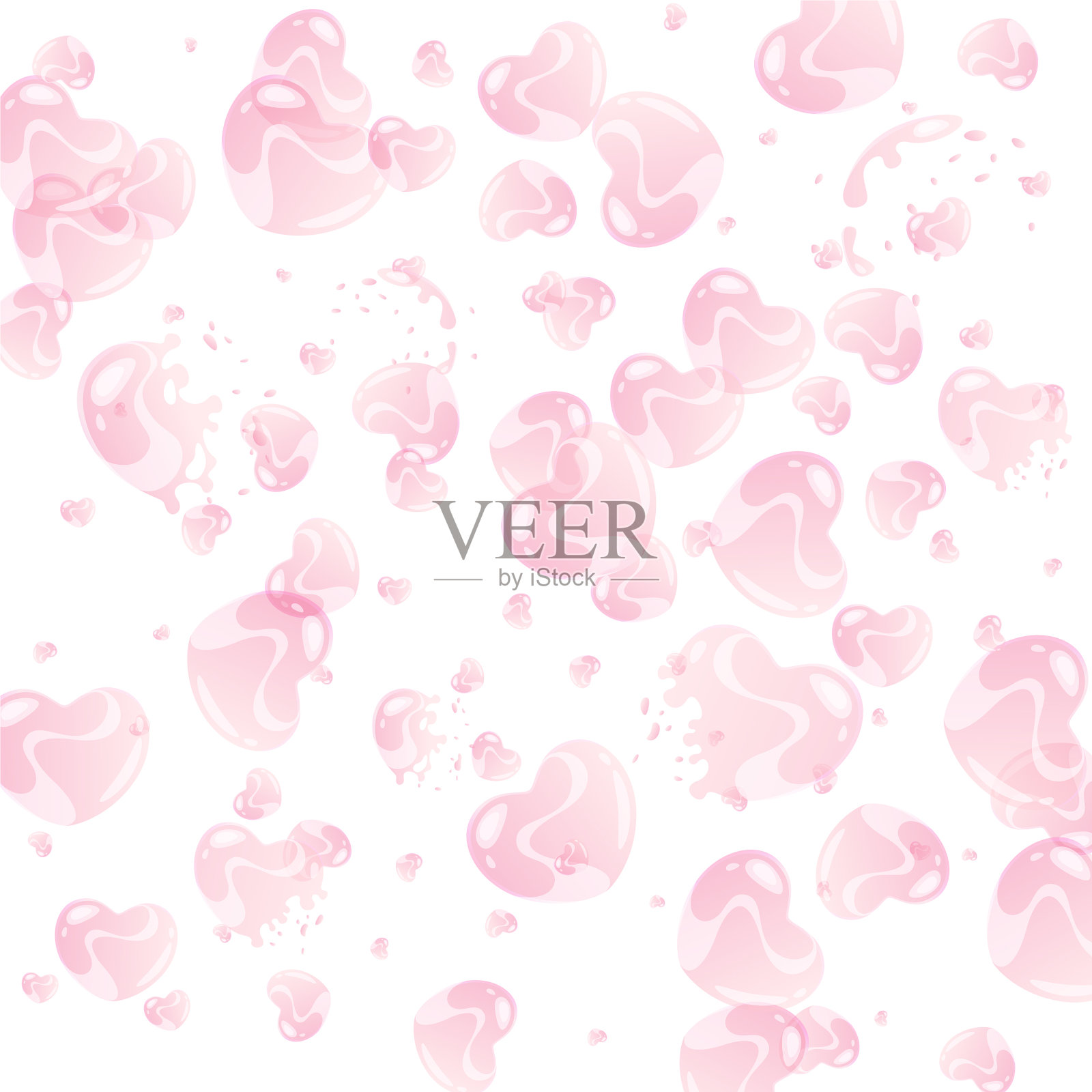 浪漫情人节的背景插画图片素材