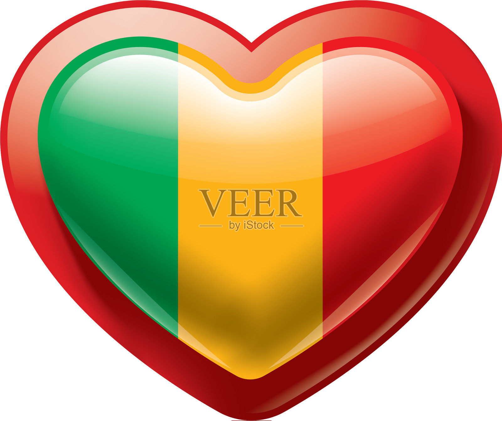 马里国旗上有白色设计元素图片