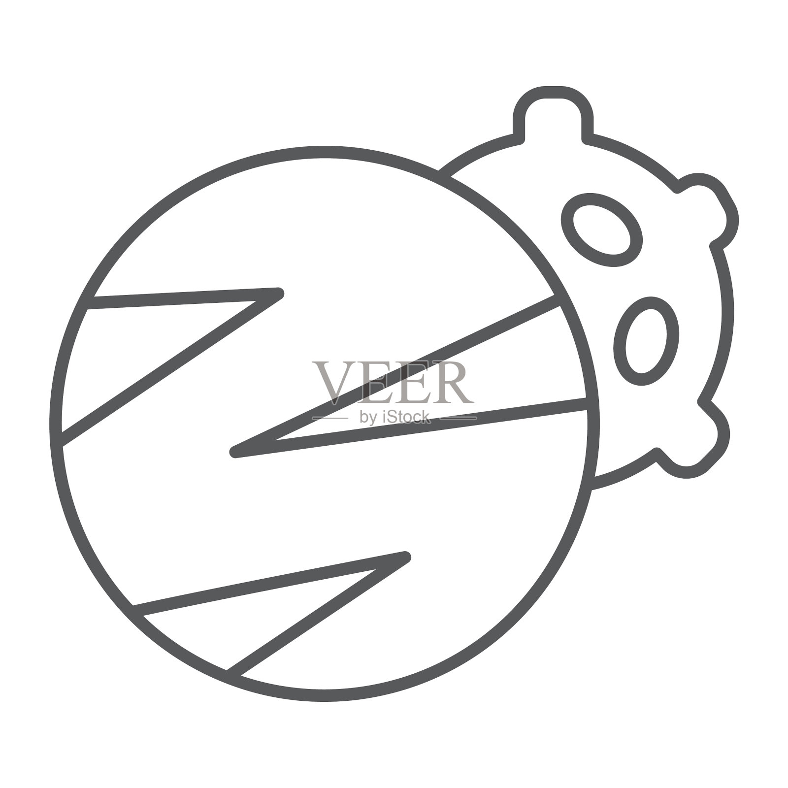 行星细线象征着太空和天文学设计元素图片