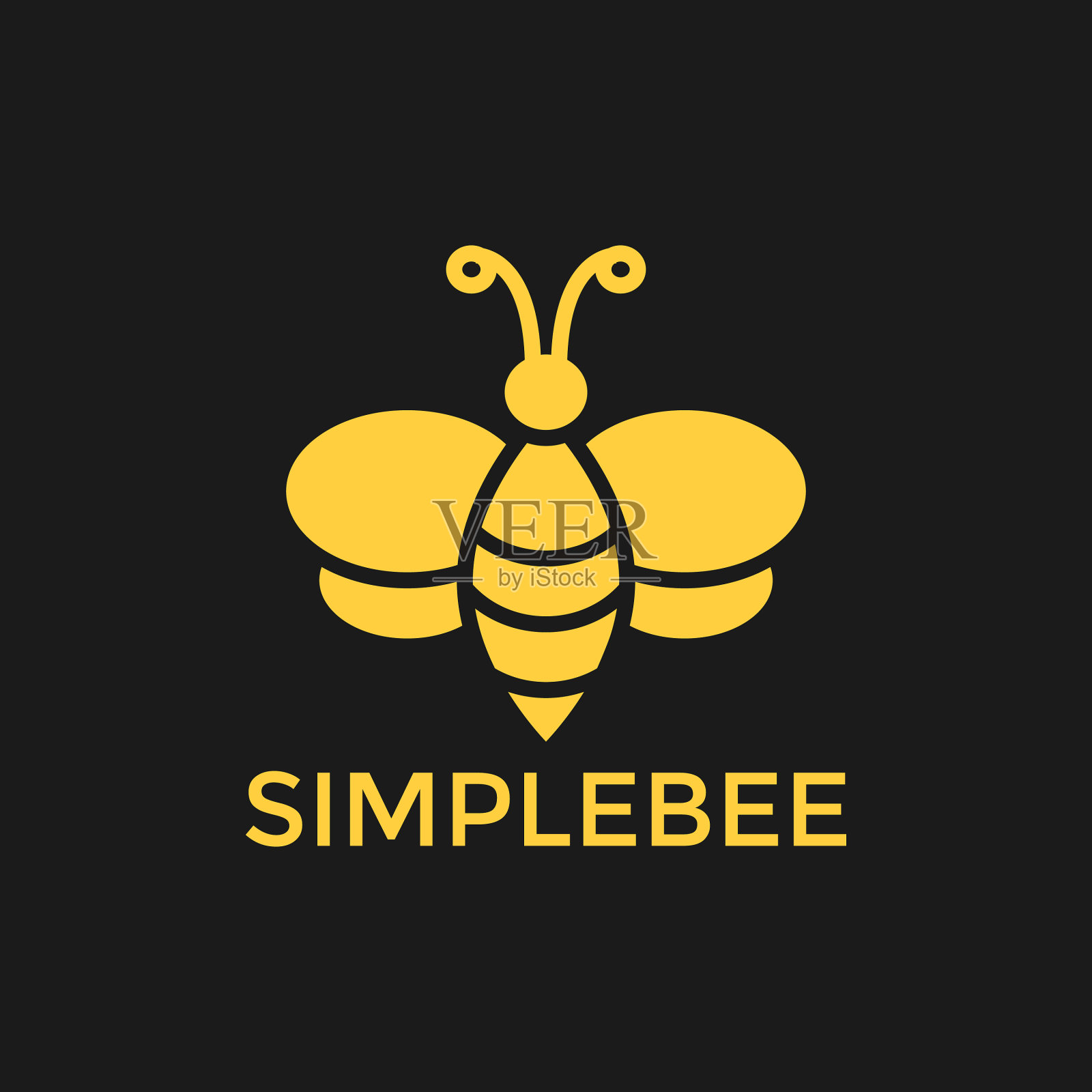 蜜蜂平面设计模板插画图片素材