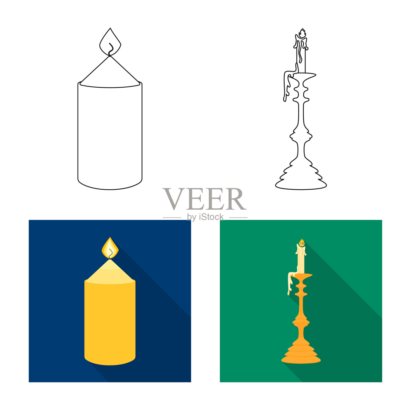 放松和火焰符号图标素材