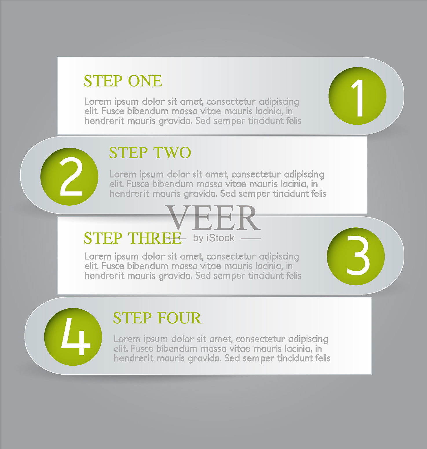 业务信息图模板绿色插画图片素材