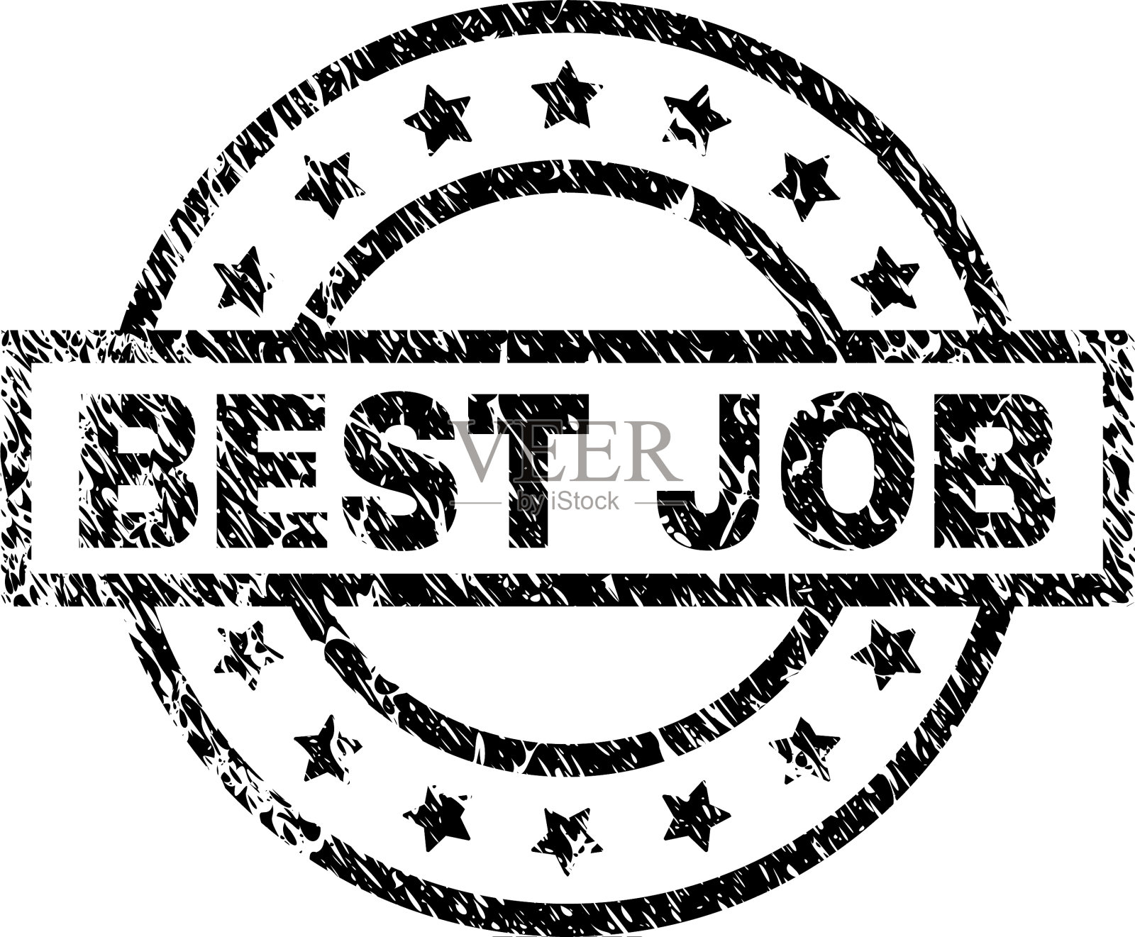 刮花纹理最好的工作印章插画图片素材