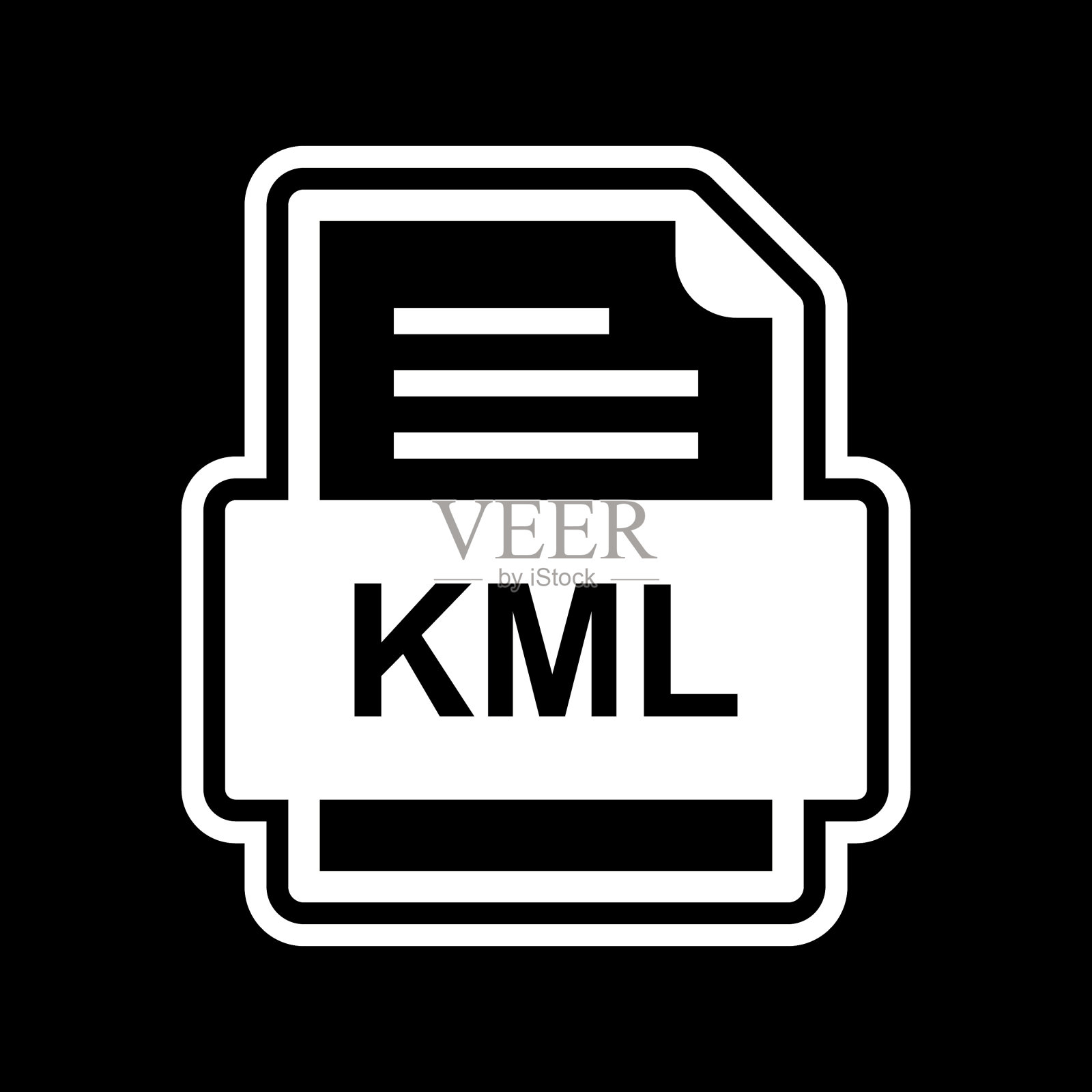 KML文件文档图标插画图片素材