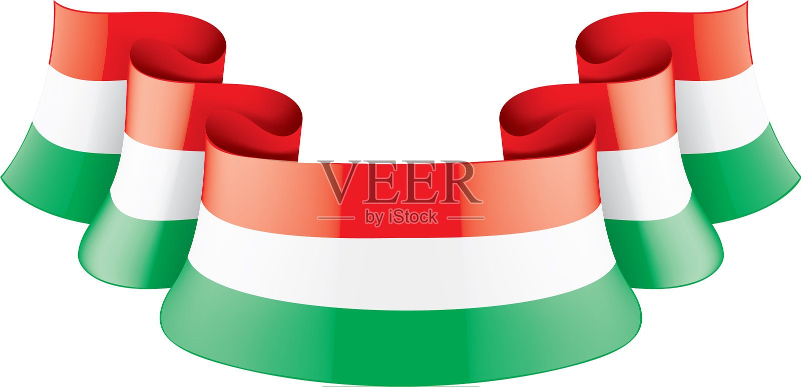 匈牙利国旗上有白色设计元素图片