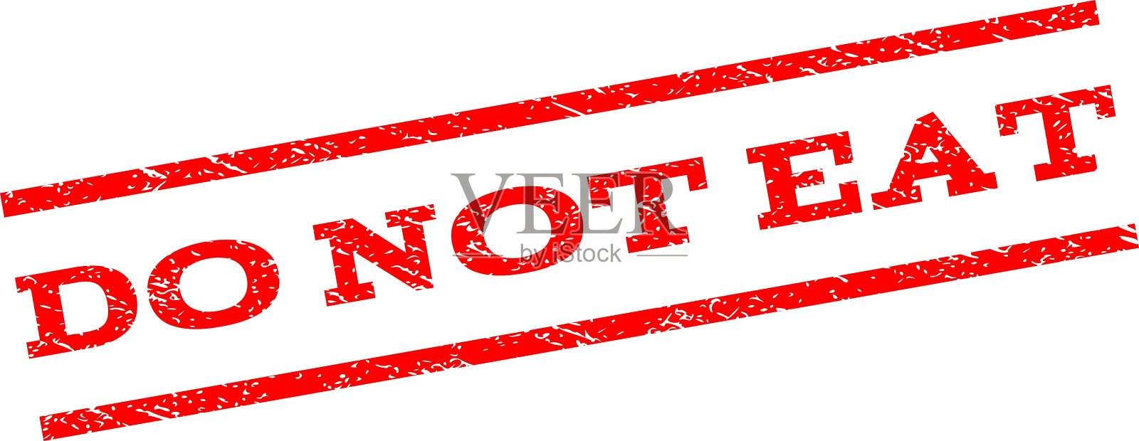 不吃水印邮票插画图片素材