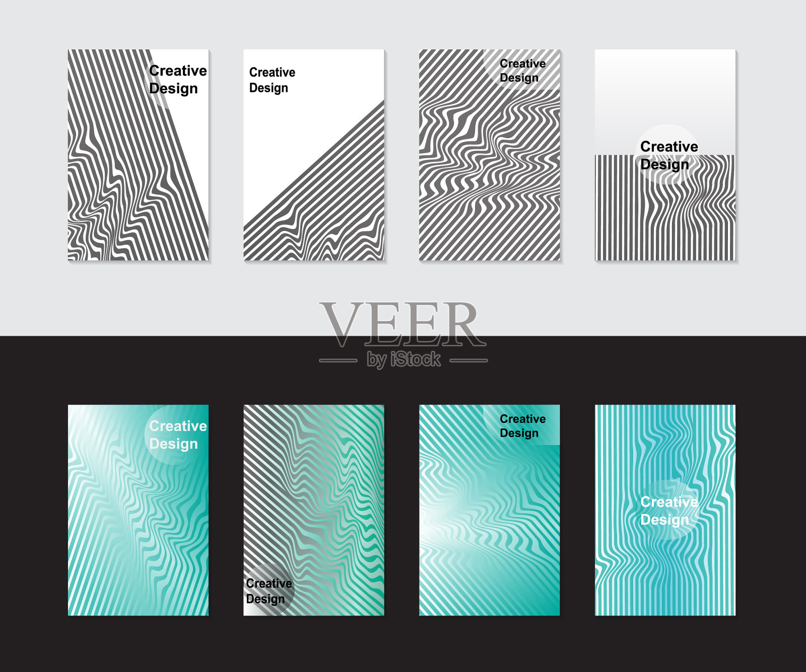 抽象封面设计极简几何设计模板素材