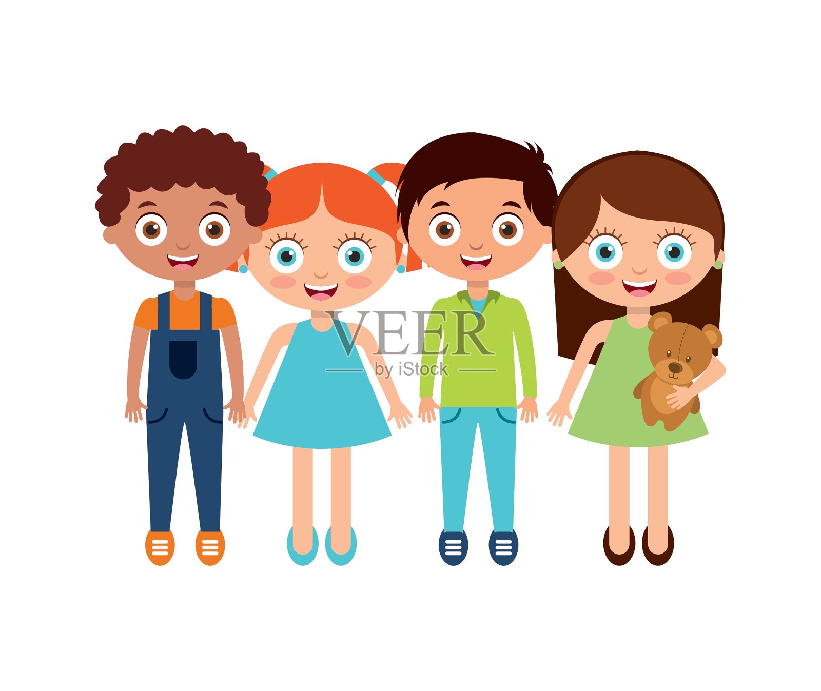 快乐的孩子们设计的设计元素图片