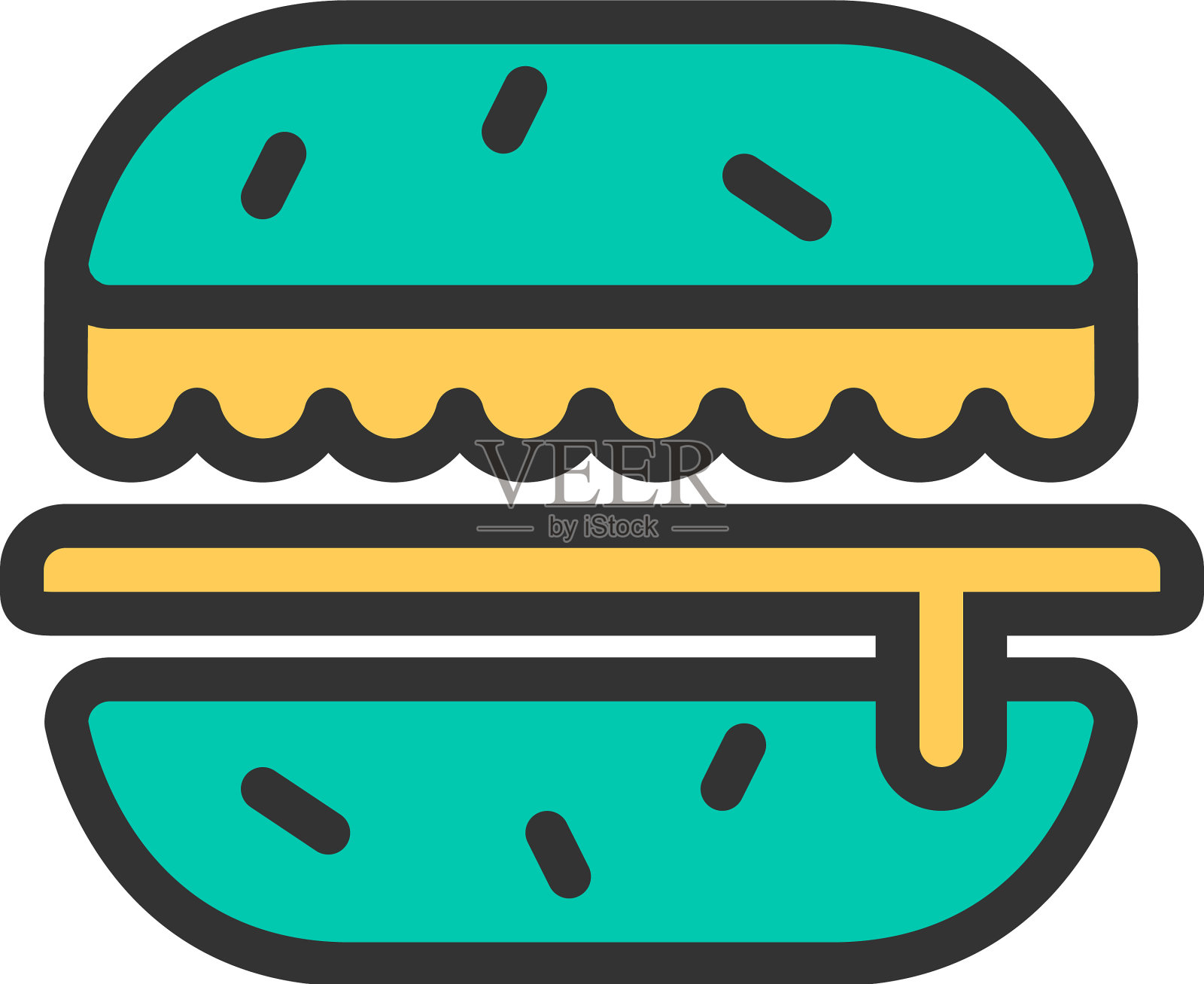 汉堡图标设计美食图标设计设计元素图片