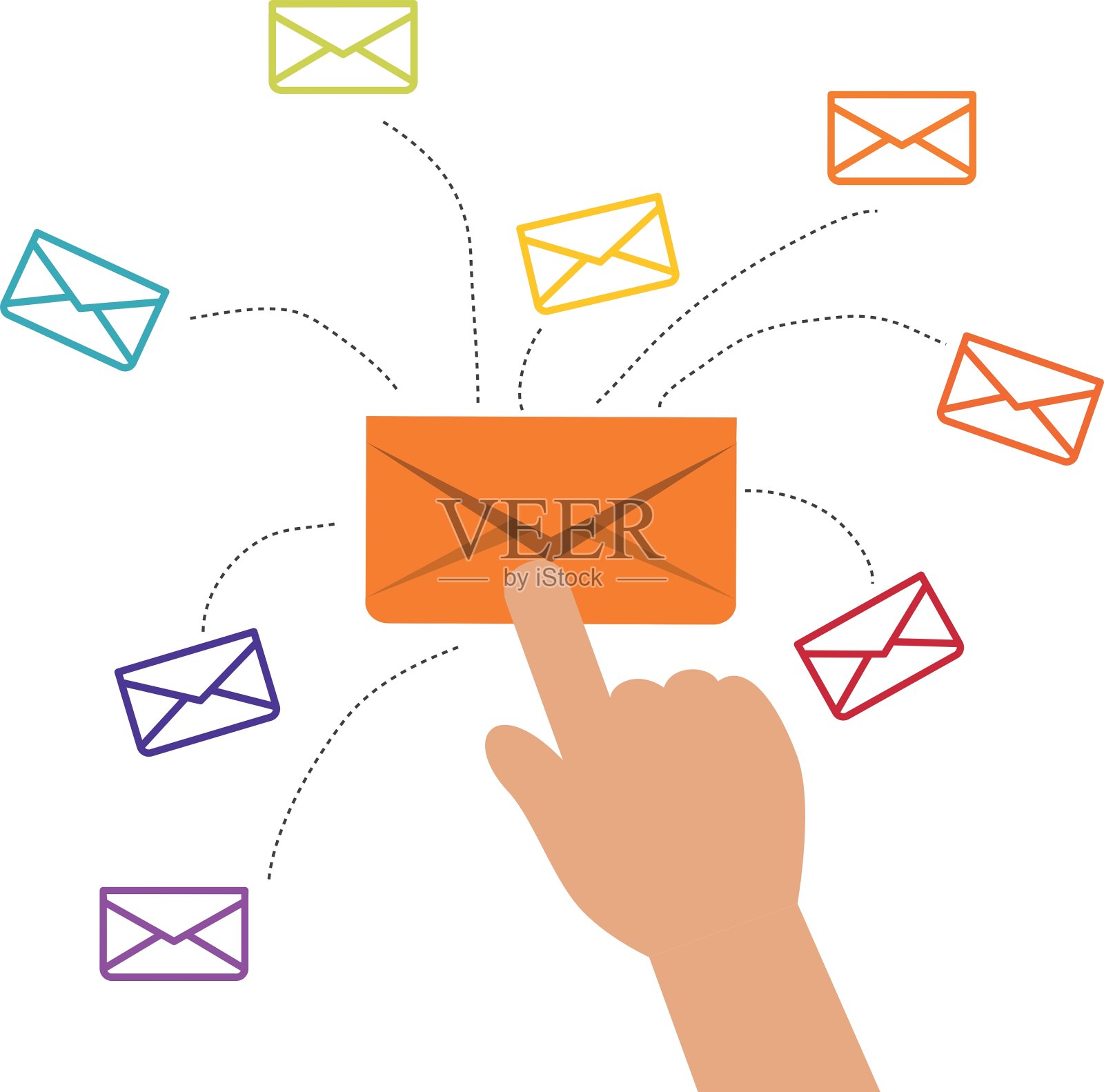 信封及邮件设计插画图片素材