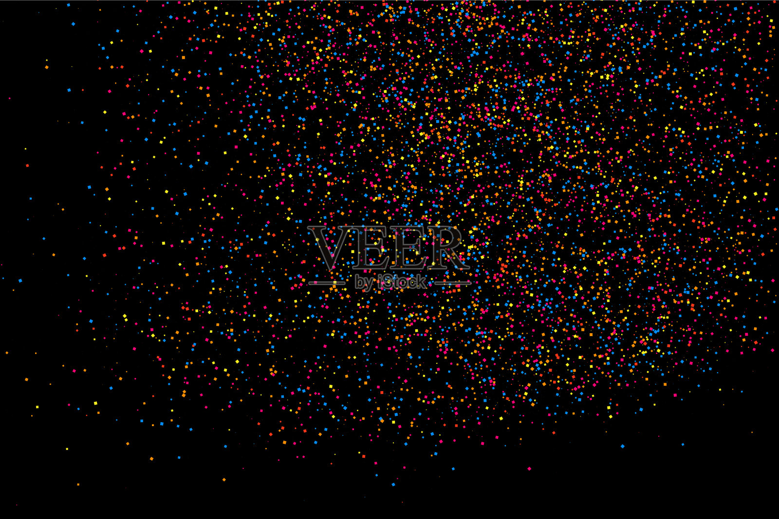 彩色爆炸碎纸彩色颗粒插画图片素材