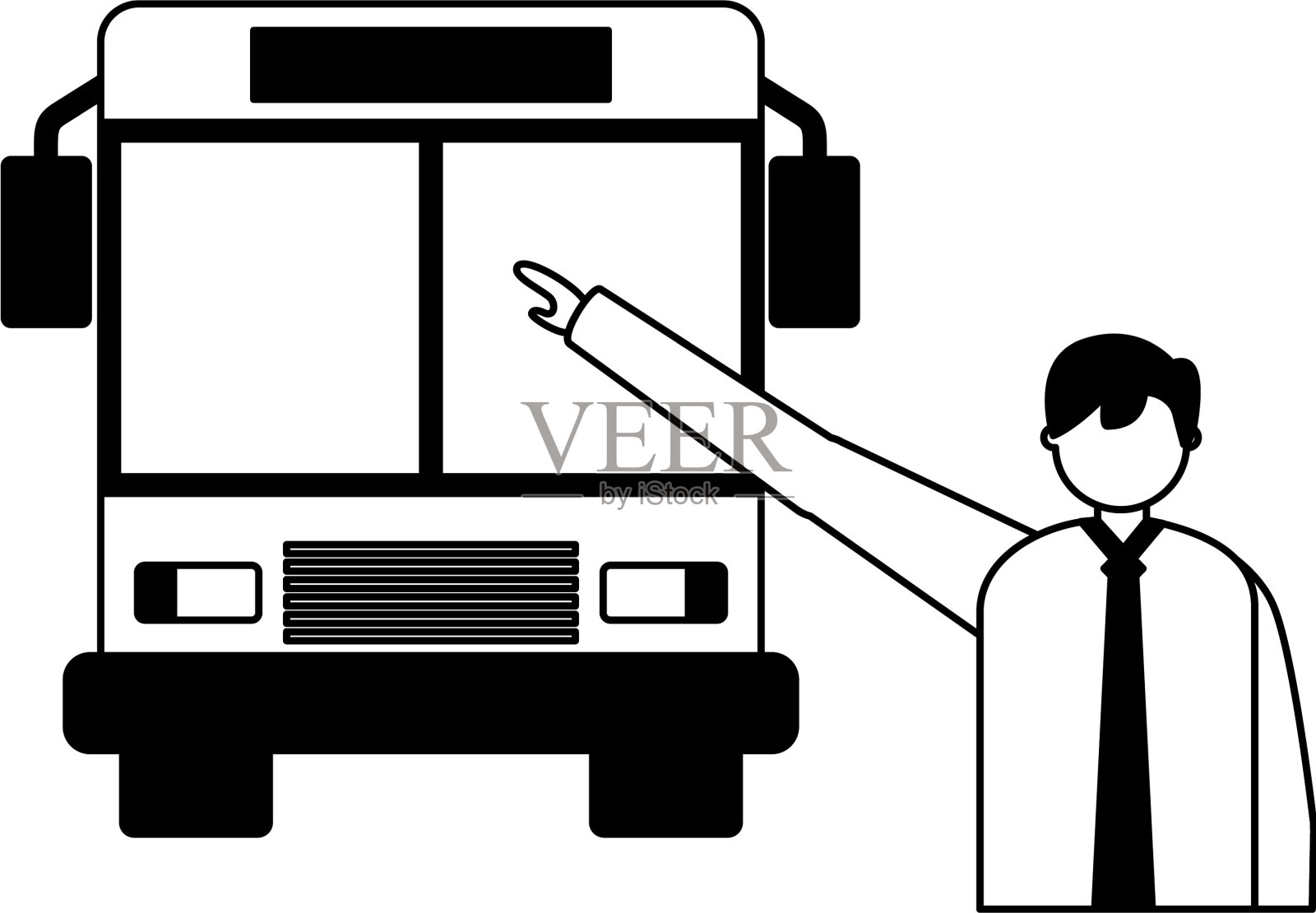 商人乘坐公交设计元素图片