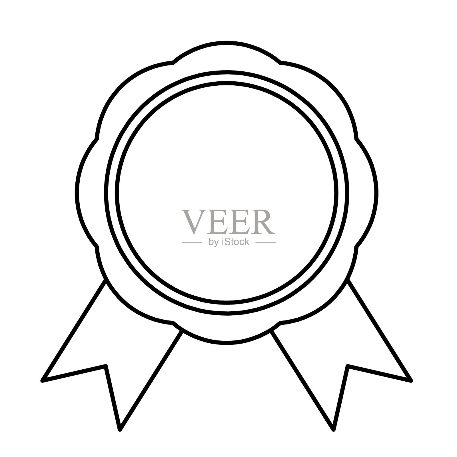 白色的缎带和标签插画图片素材