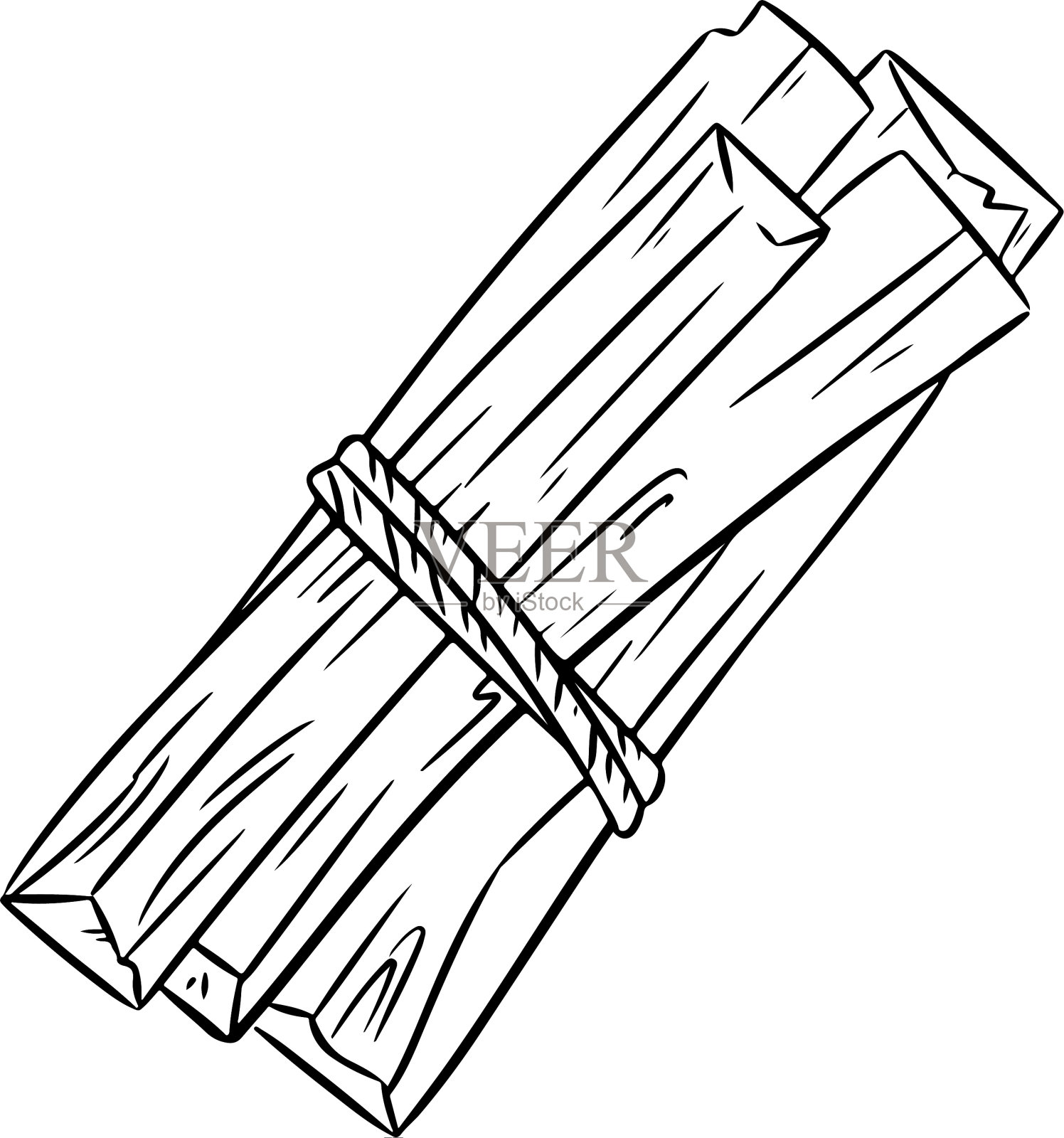 帕洛桑托圣木香气棒，源自拉丁语设计元素图片