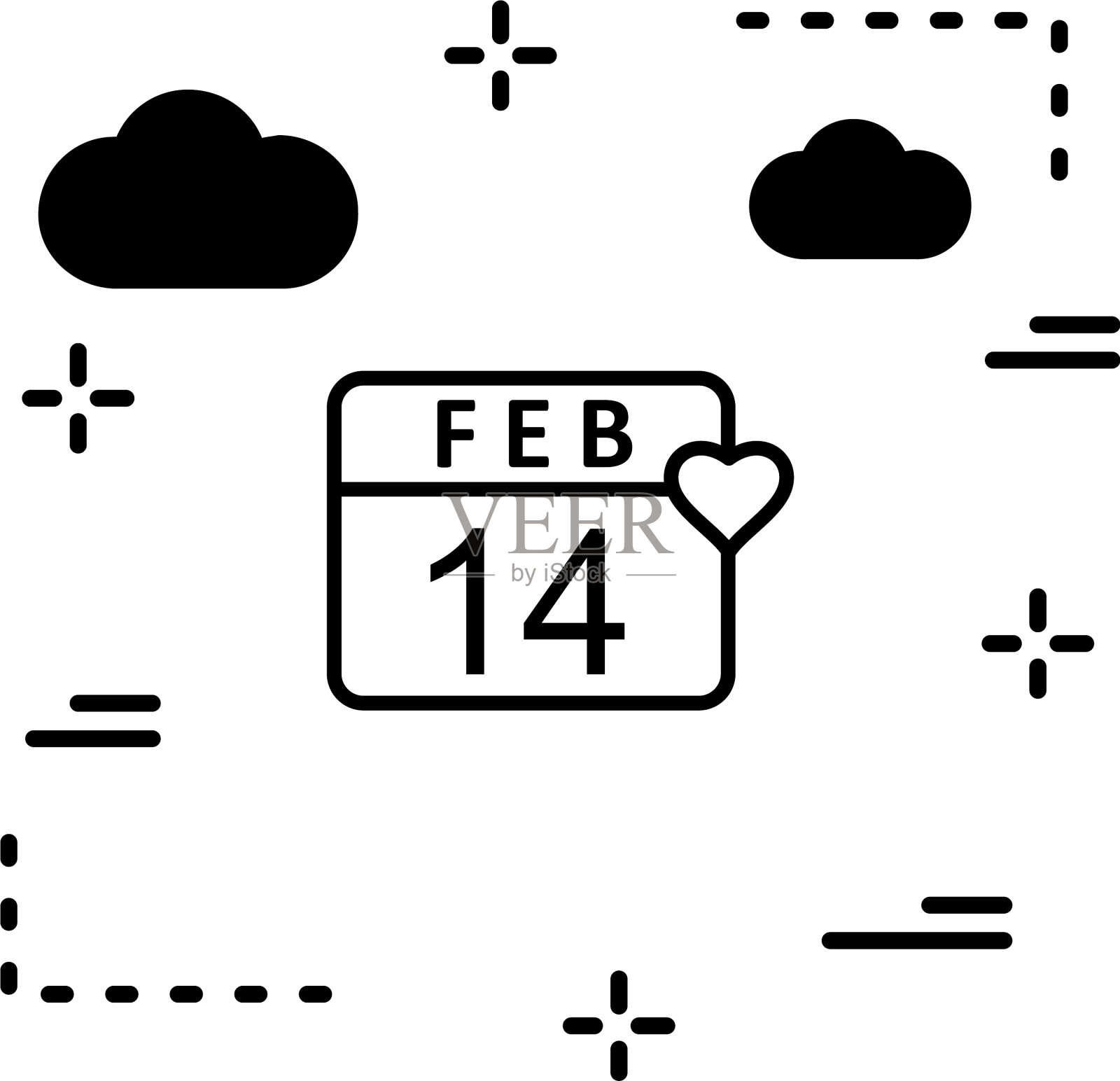 情人节的图标插画图片素材