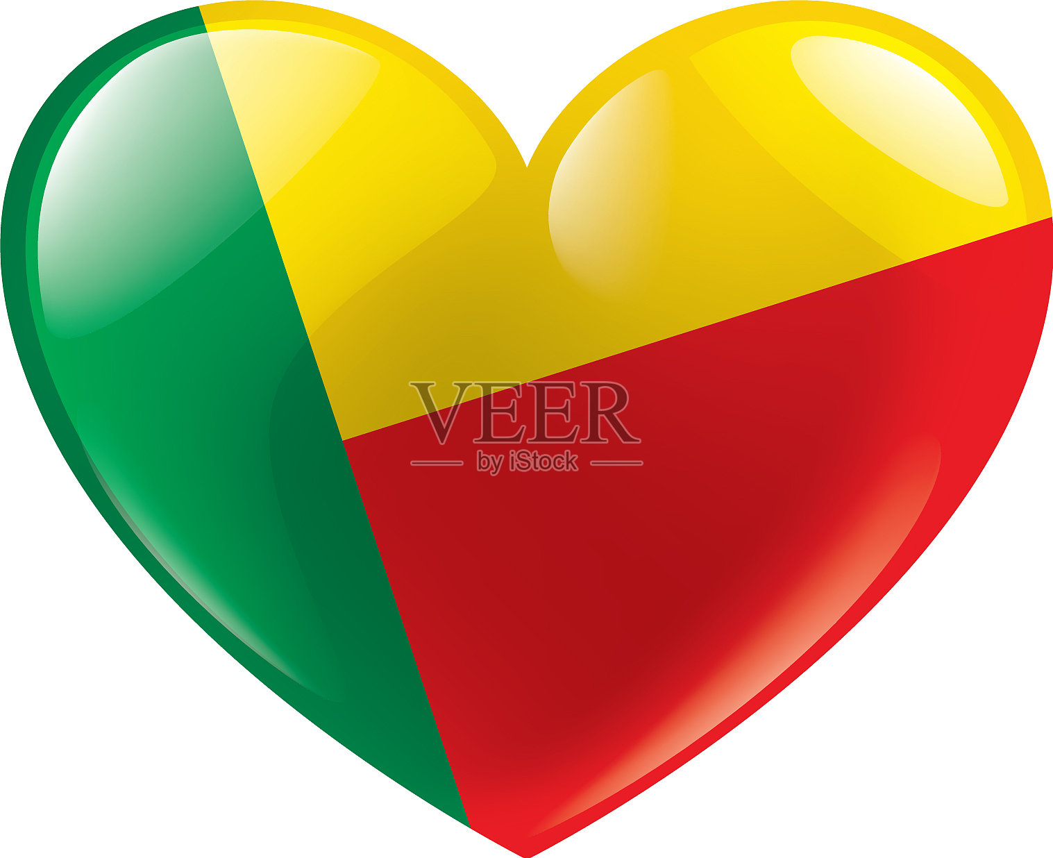 贝宁国旗上有白色设计元素图片