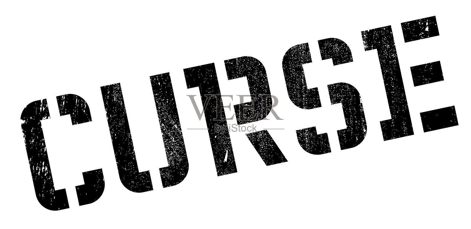 诅咒橡皮图章插画图片素材