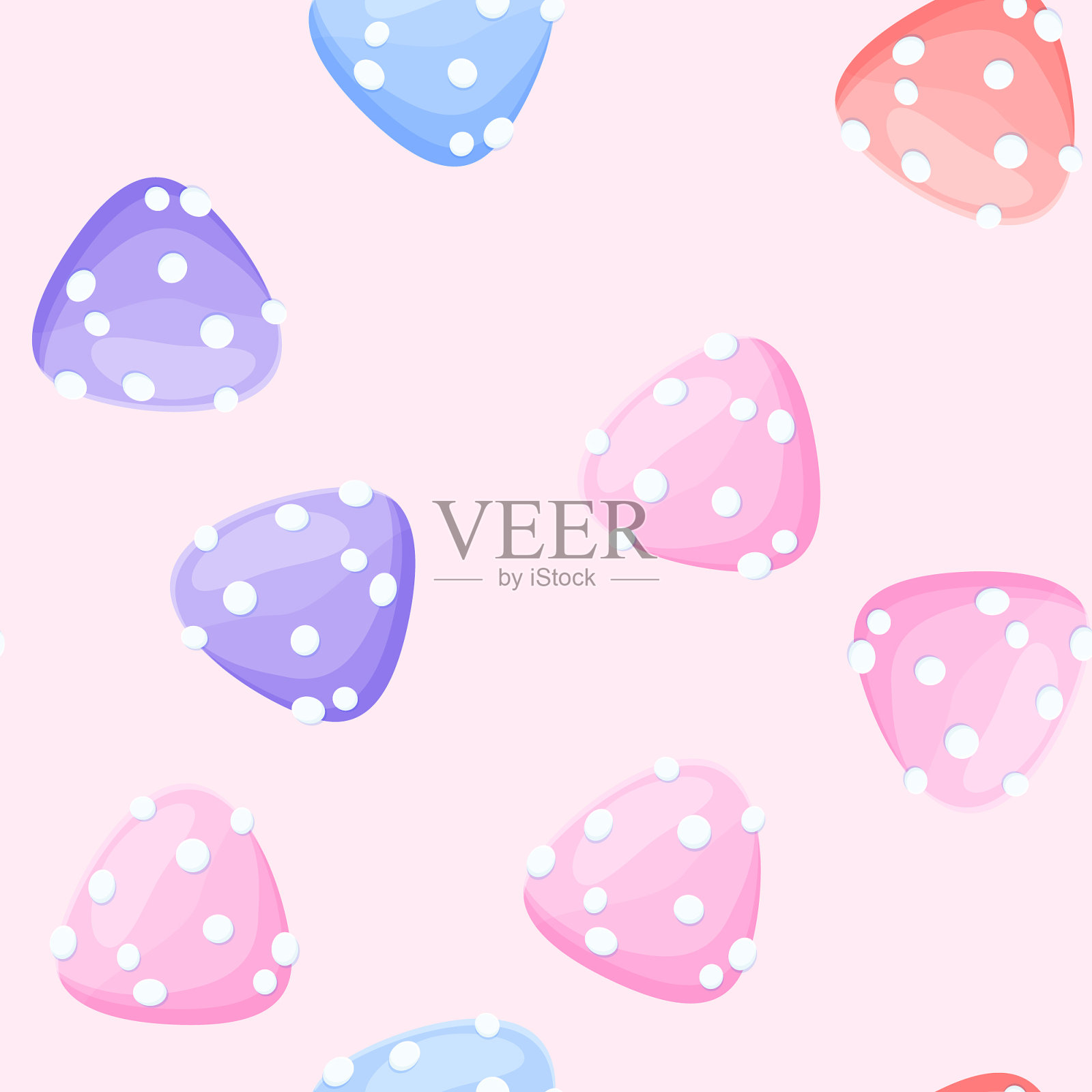 糖果无缝图案彩色背景插画图片素材