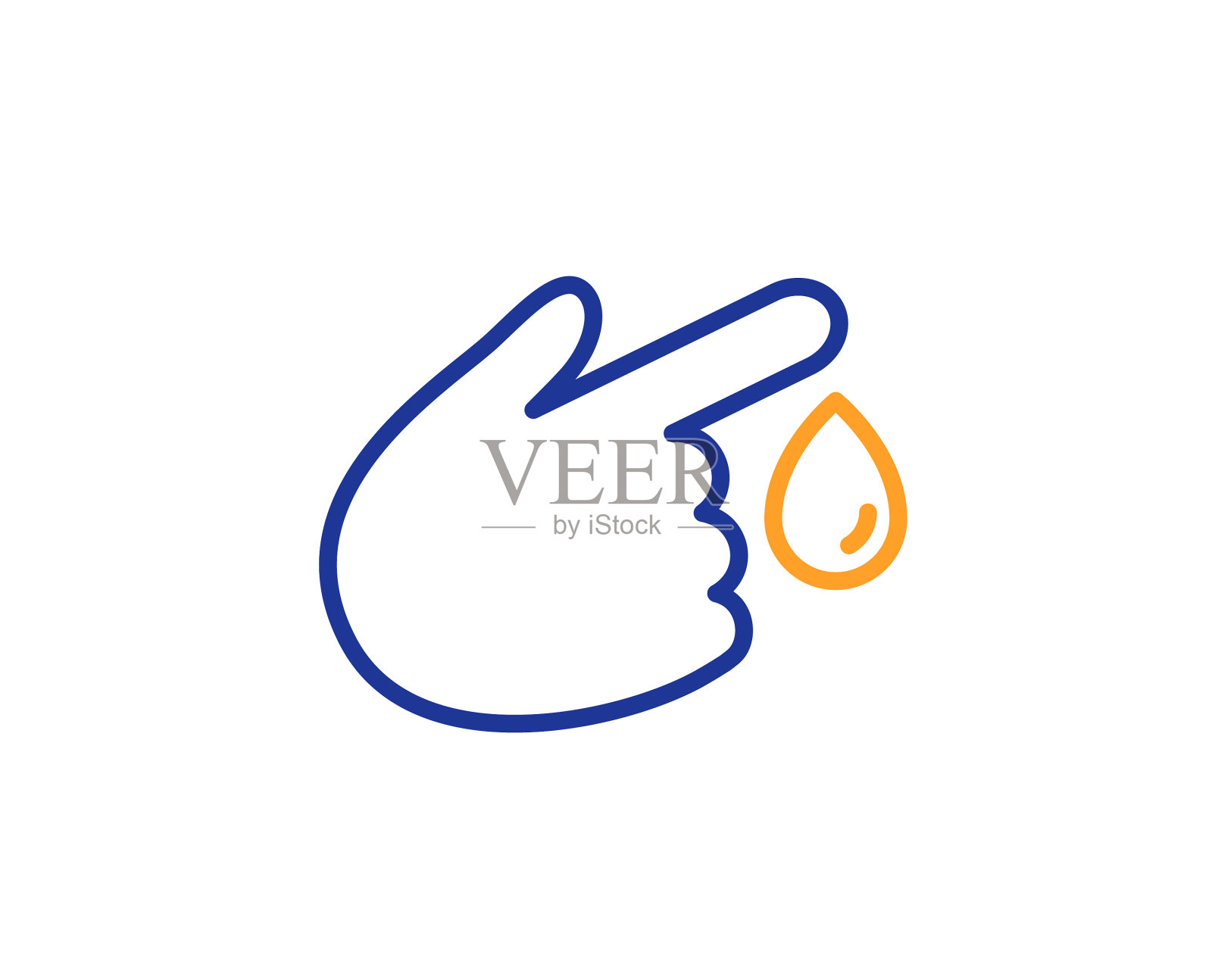 献血线图标医疗帮助标志设计元素图片