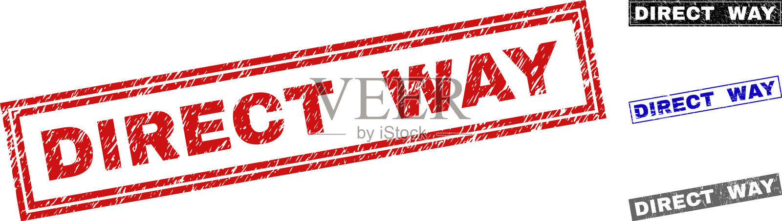 垃圾直接方式划花矩形邮票插画图片素材