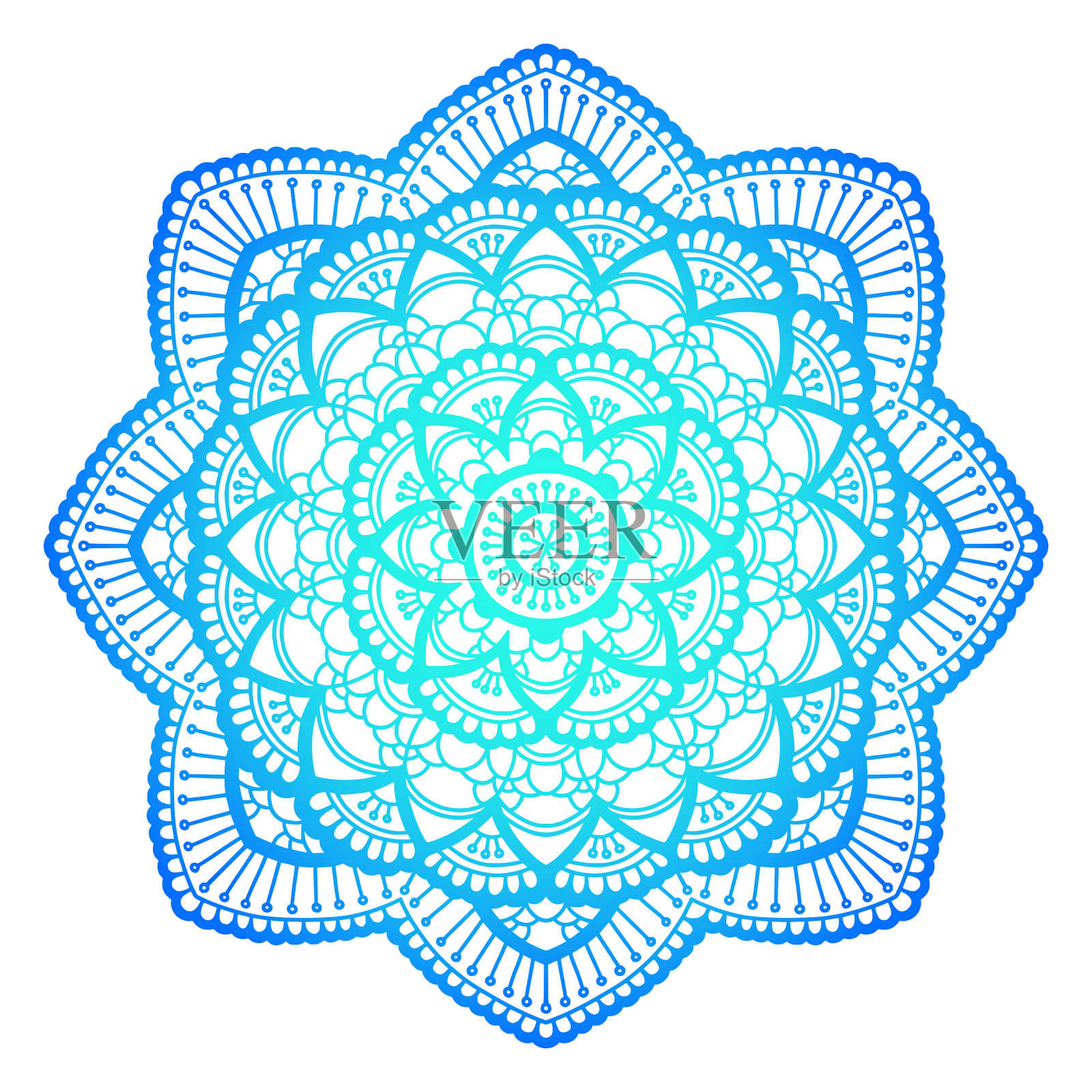 曼荼罗民族圆形装饰手绘印度插画图片素材