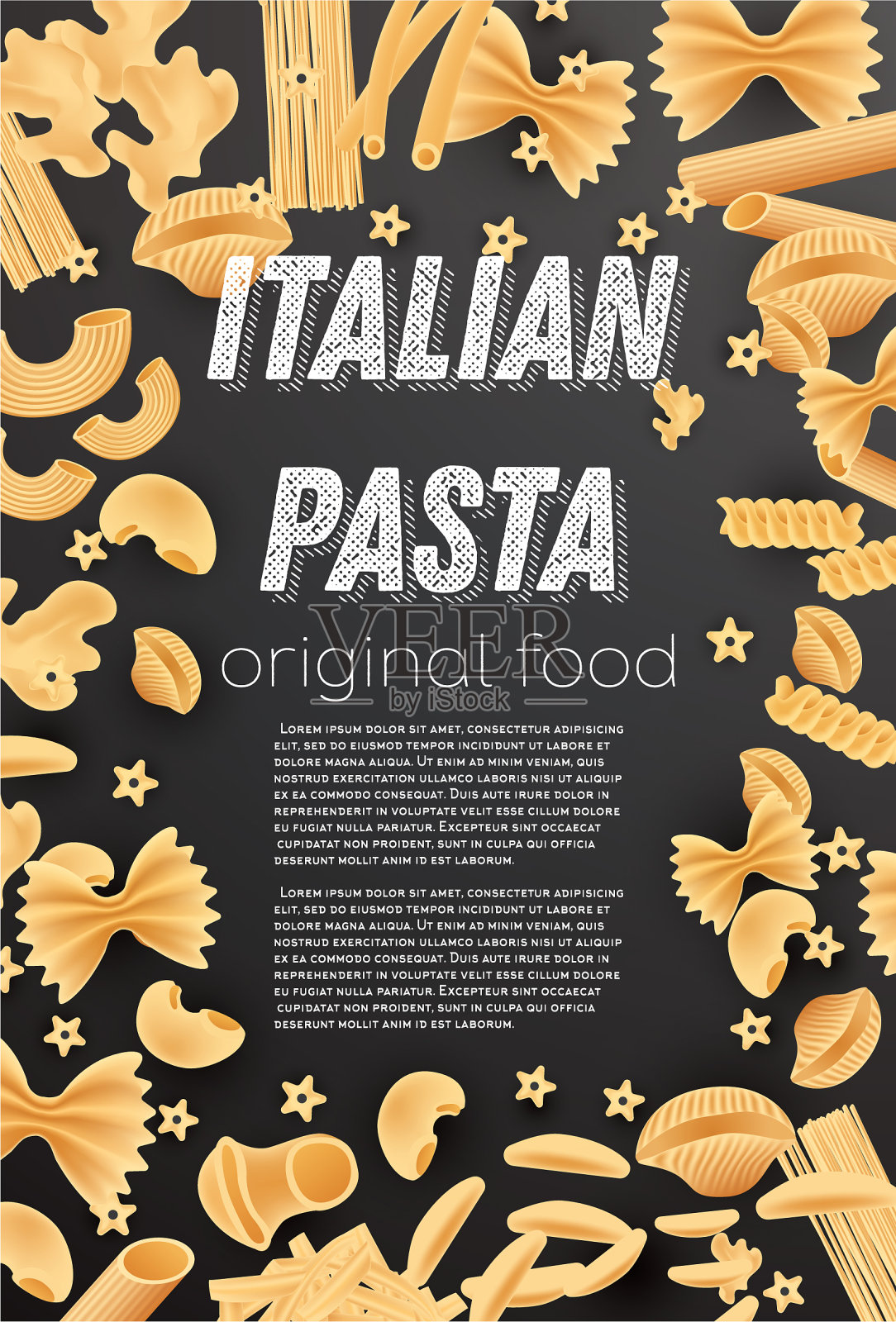 意大利面背景法法尔·康奇格利插画图片素材