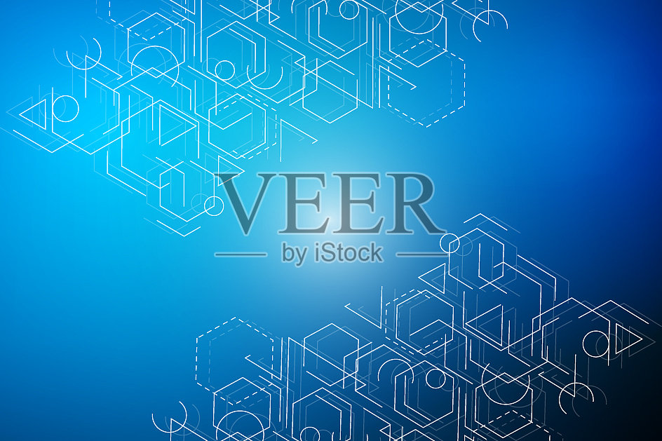 大数据可视化背景现代插画图片素材