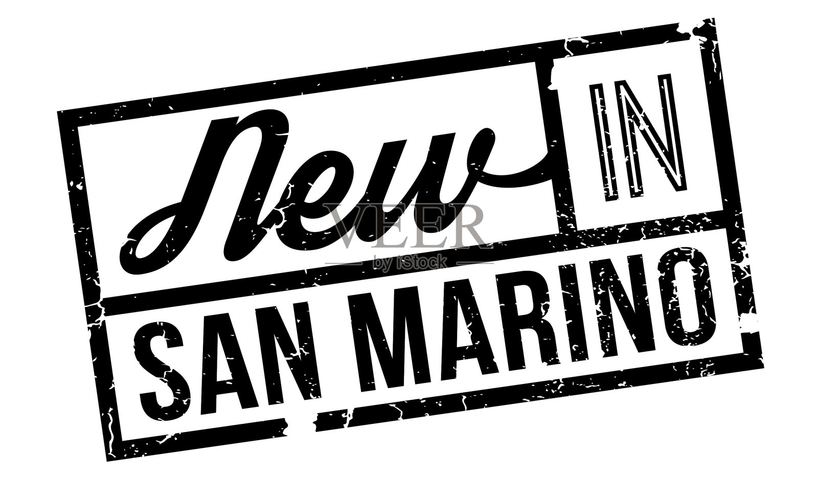 新在圣马力诺橡皮图章插画图片素材
