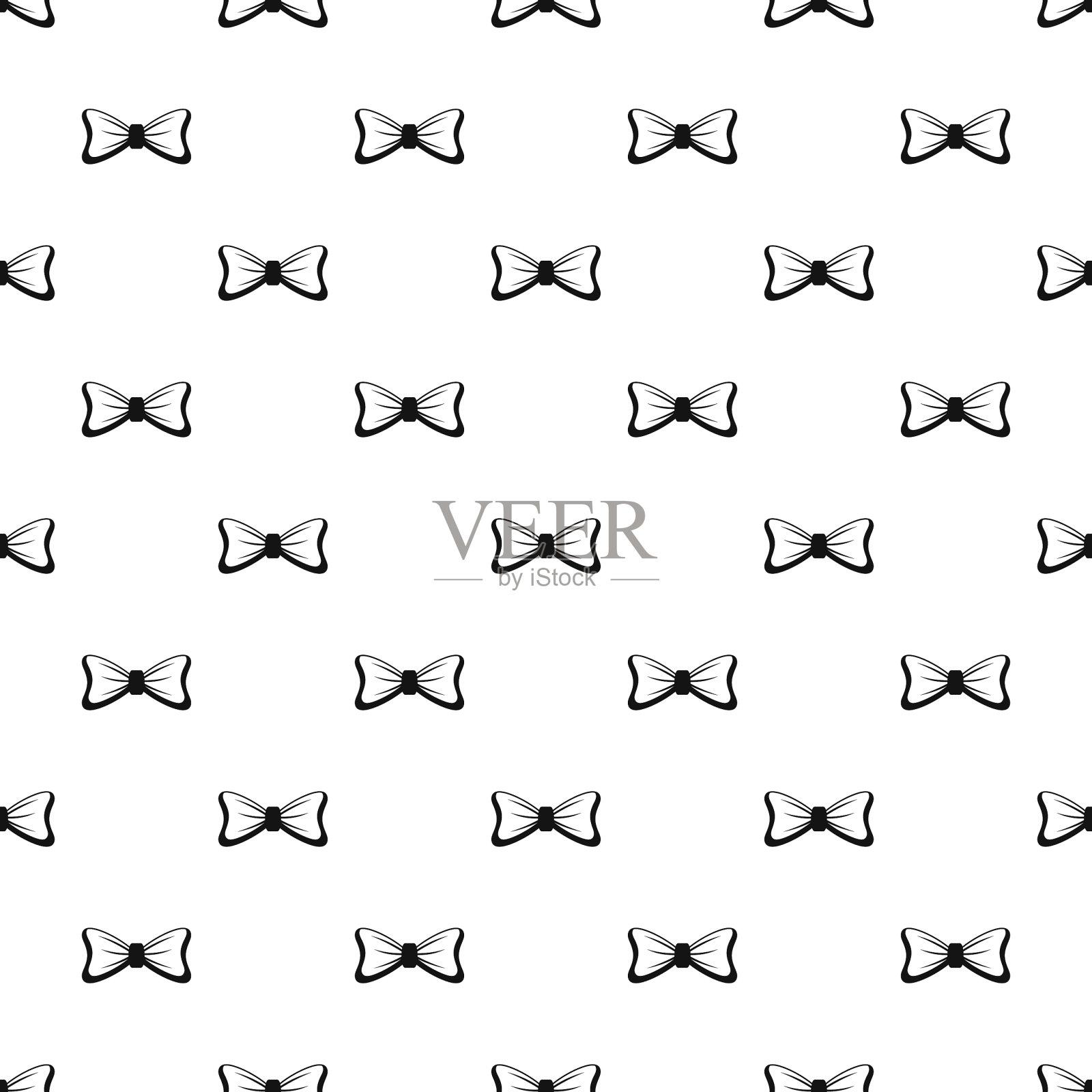 光蝴蝶结图案无缝插画图片素材