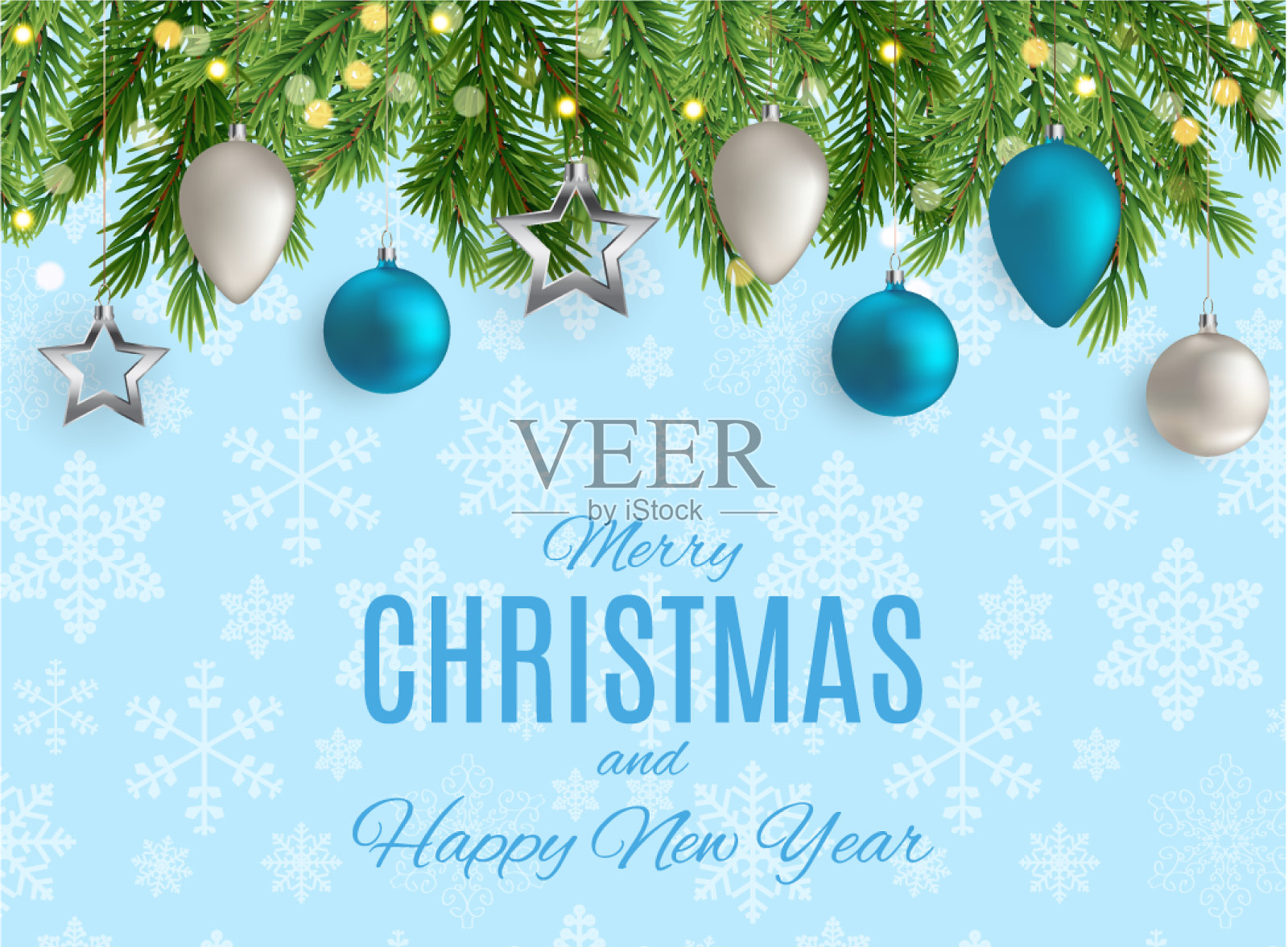 圣诞快乐，新年快乐插画图片素材