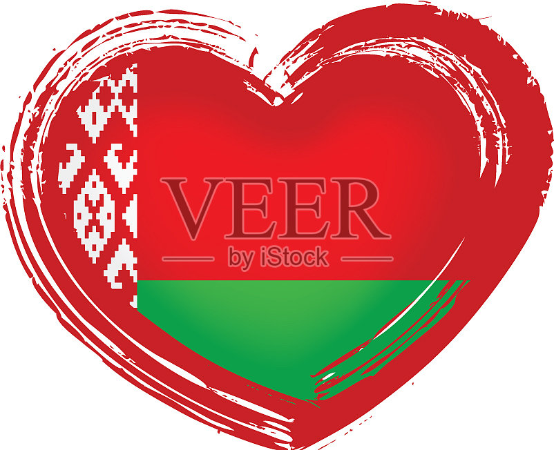 白俄罗斯国旗上有白色设计元素图片