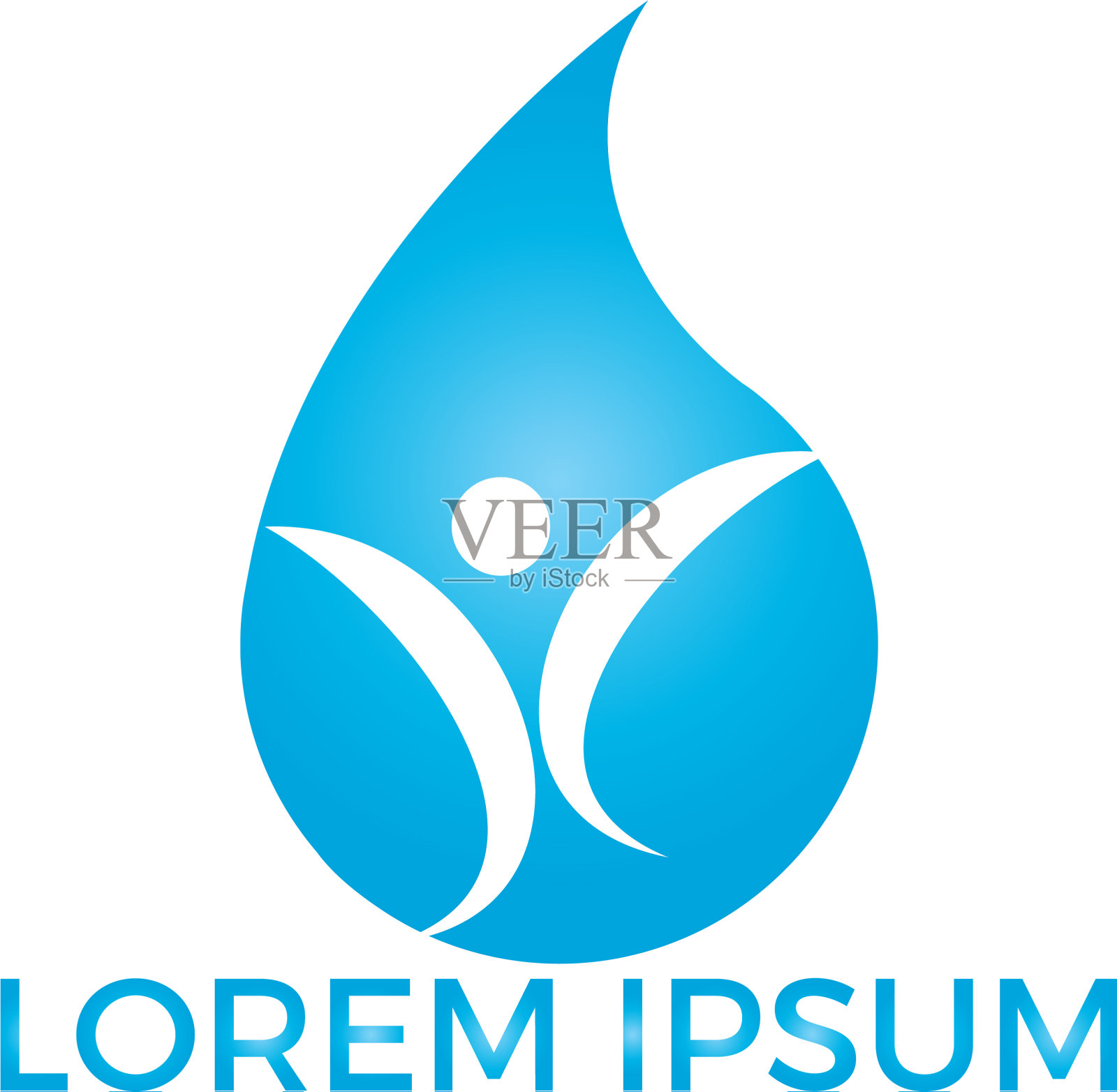 水滴与人的图标标志设计设计元素图片