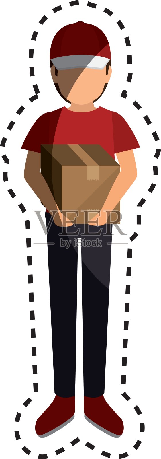 快递员服务图标设计元素图片