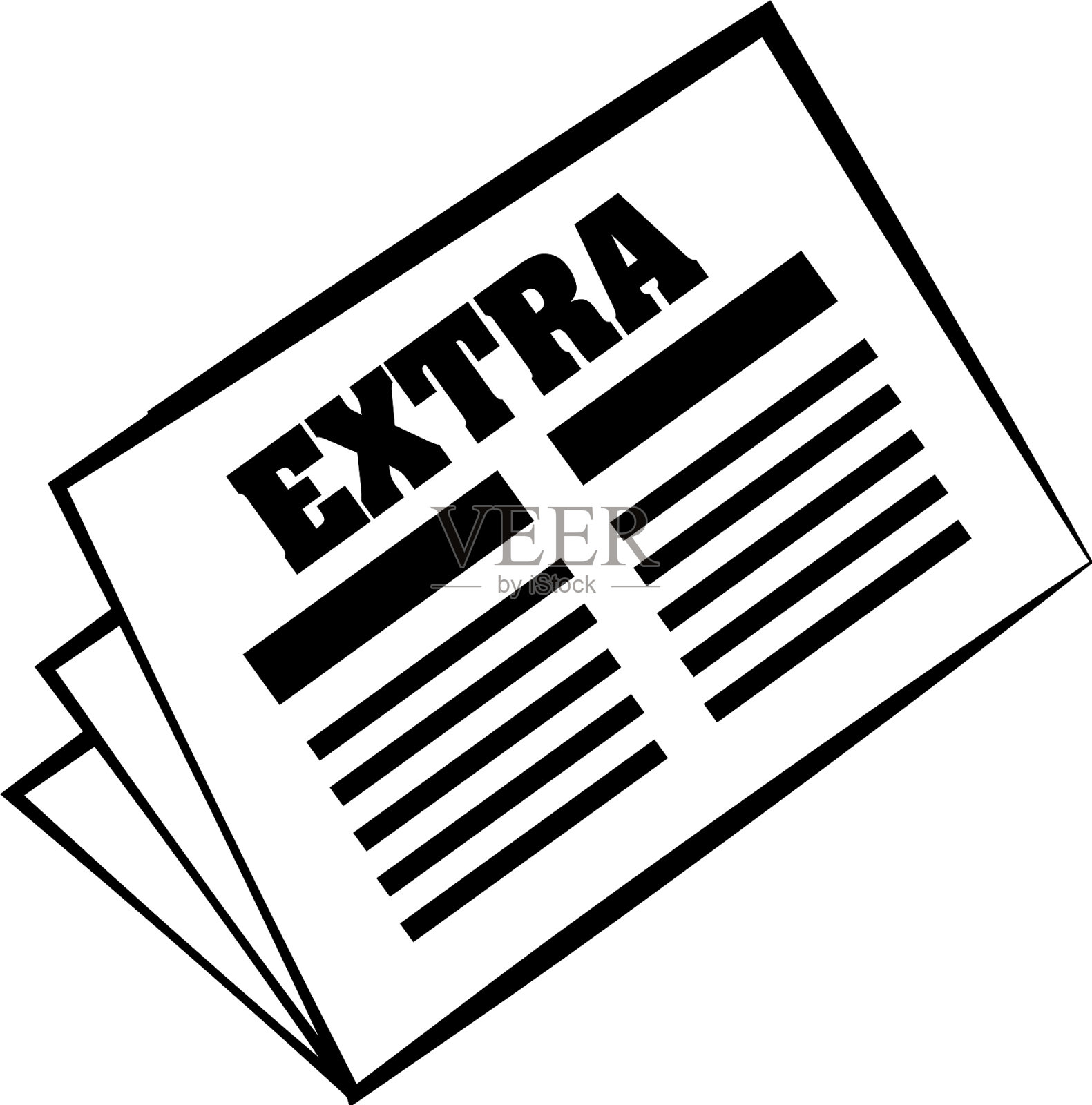 报纸额外新闻每日行设计元素图片