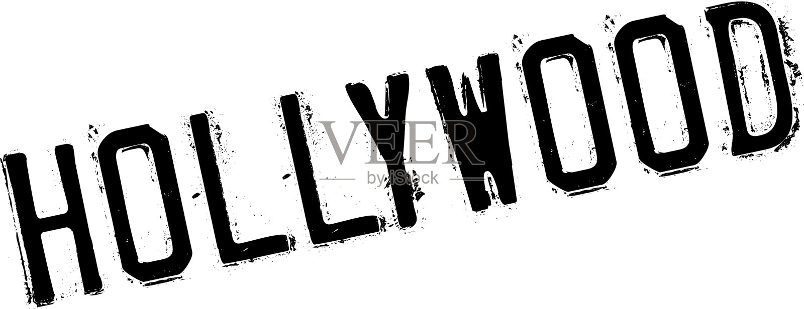 好莱坞橡皮图章设计元素图片